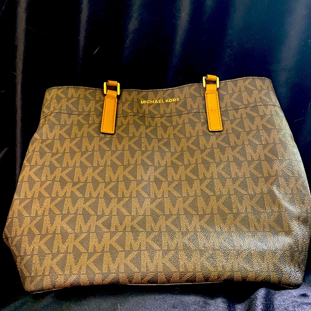 Michael Kors logo purse - brown on brown color